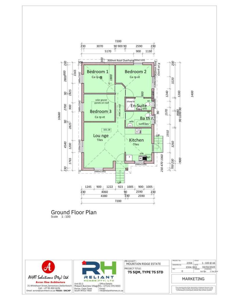 reliant homes mountain ridge estate paarl